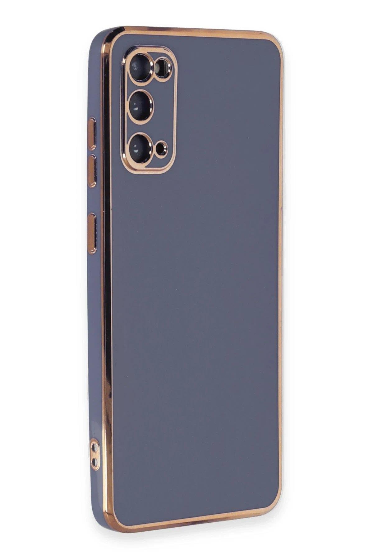 Newface Samsung Galaxy S20 Kılıf Volet Silikon - Mavi