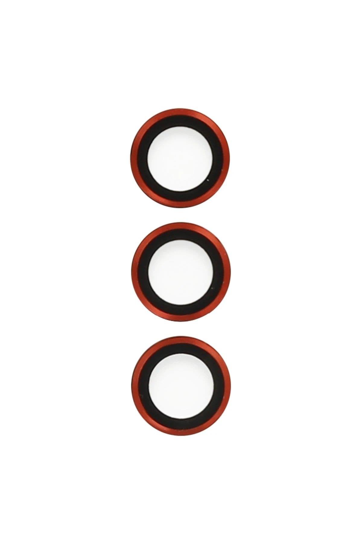 Newface Samsung Galaxy S23 Ultra Metal Kamera Lens - Kırmızı