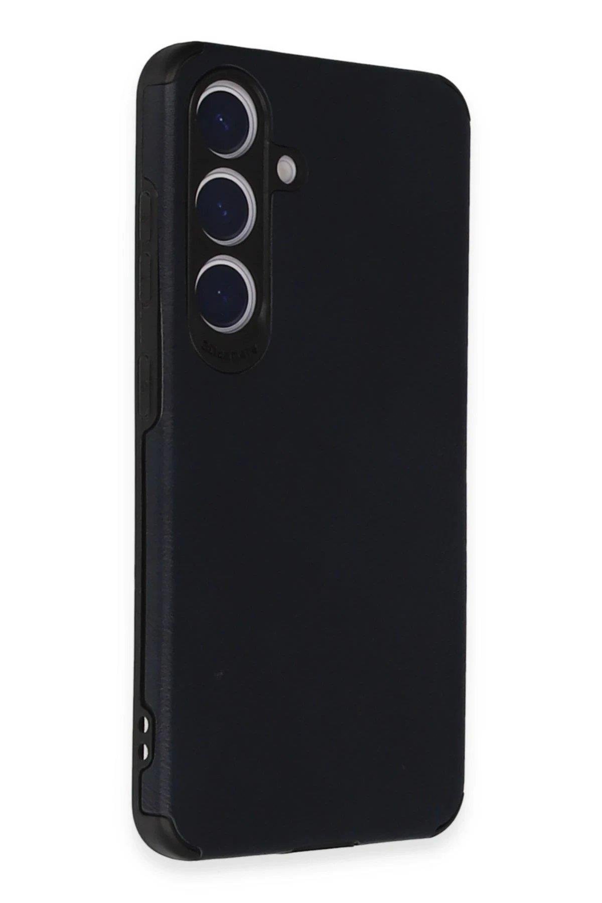 Newface Samsung Galaxy S24 Kılıf Loop Deri Silikon - Lacivert