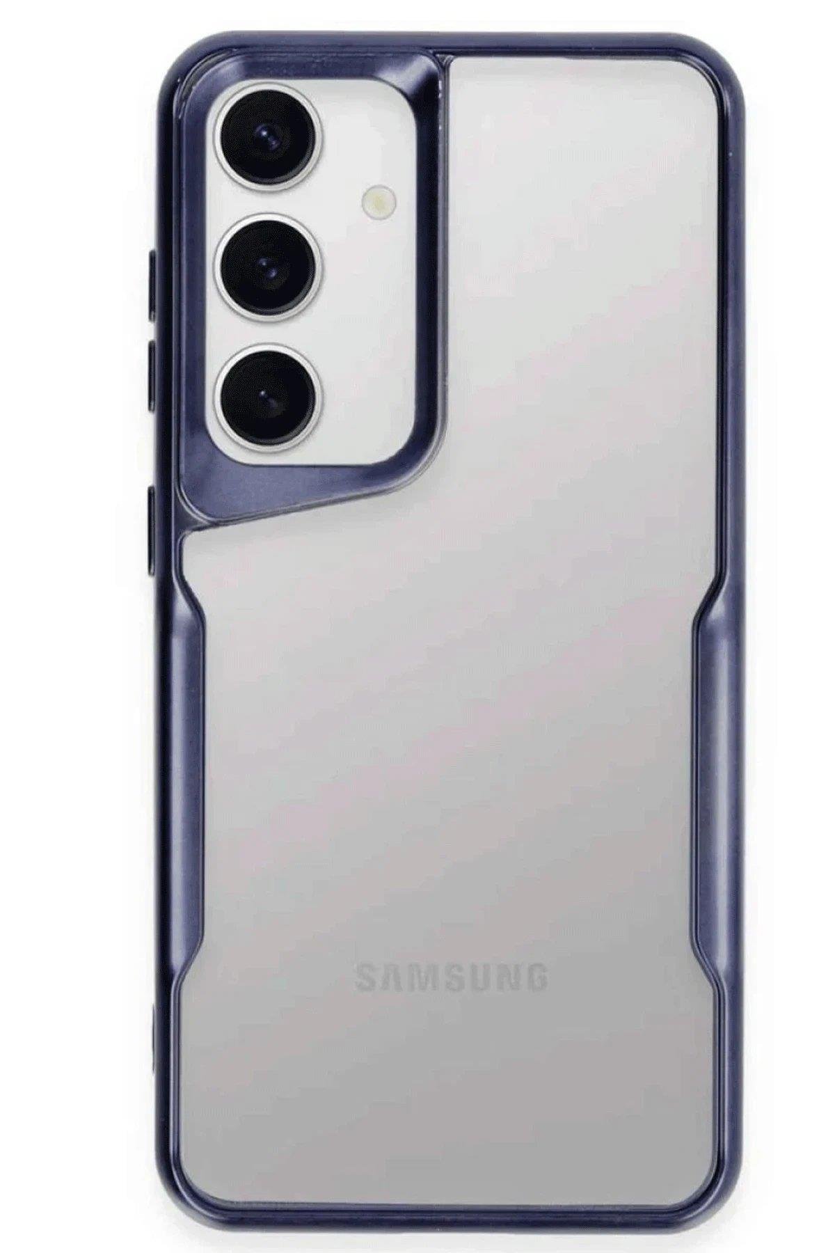 Newface Samsung Galaxy S25 Kılıf Boyi Silikon Kapak - Lacivert