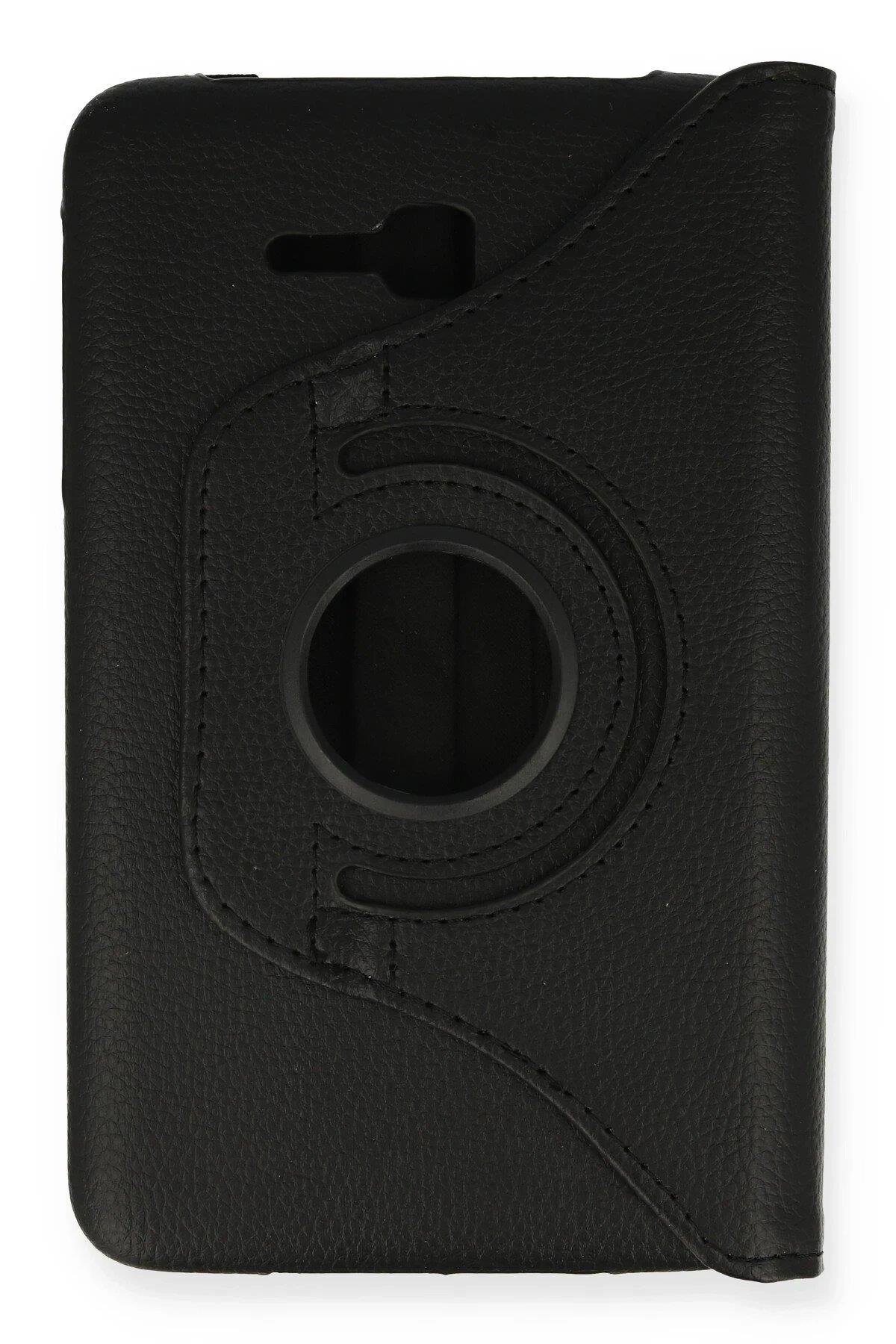 Newface Samsung Galaxy T110 / T113 Tab 3 Lite 7 Kılıf 360 Tablet Deri Kılıf - Siyah