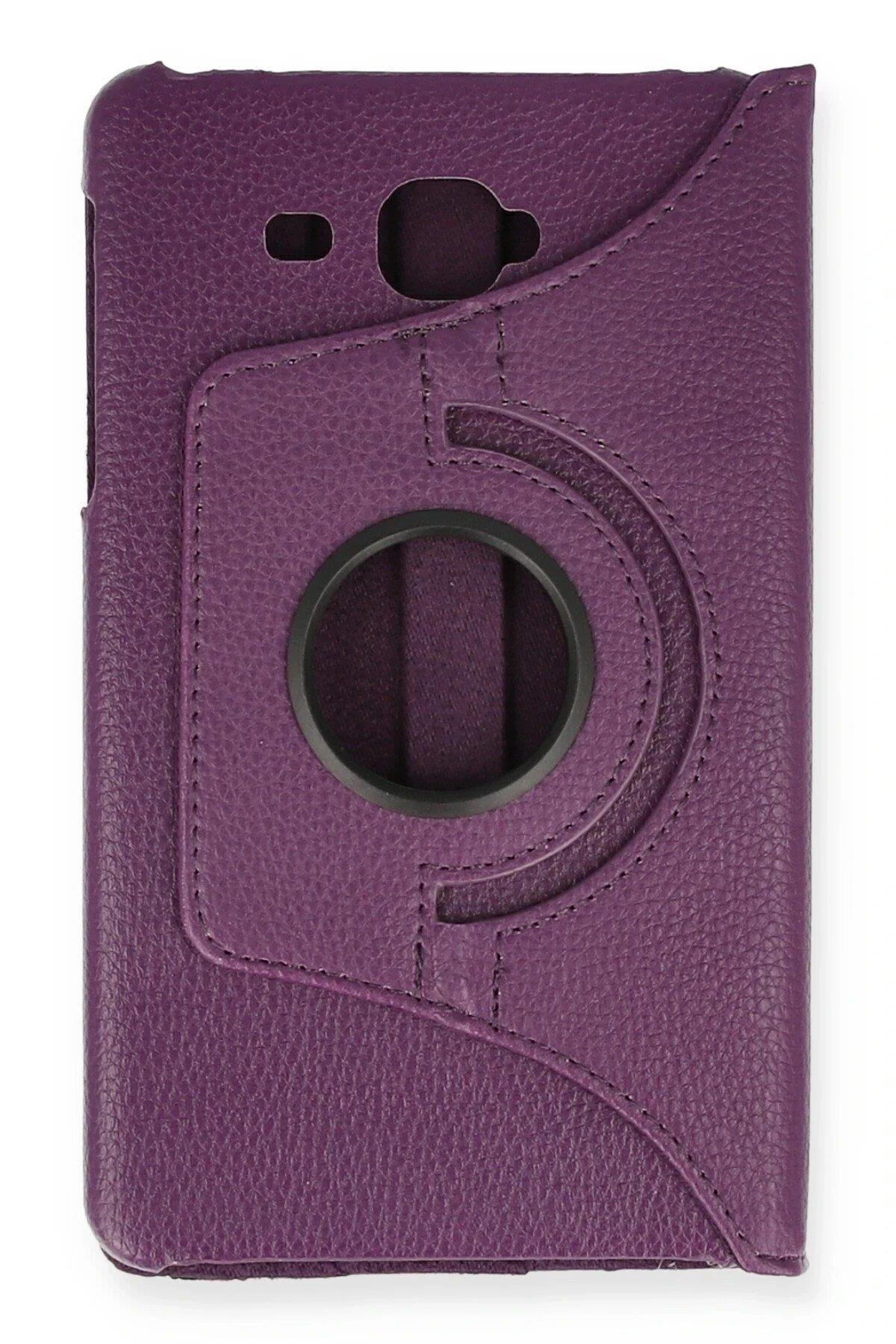 Newface Samsung Galaxy T280 Tab A 7 Kılıf 360 Tablet Deri Kılıf - Mürdüm