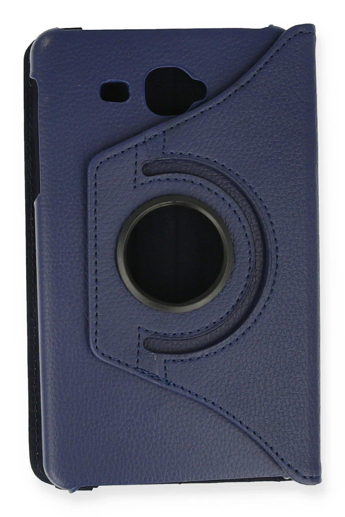 Newface Samsung Galaxy T280 Tab A 7 Kılıf 360 Tablet Deri Kılıf - Lacivert