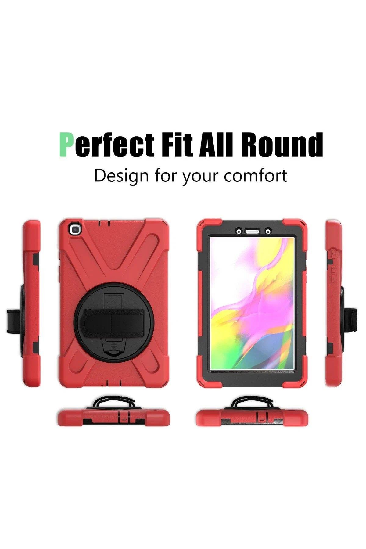 Newface Samsung Galaxy T290 Tab A 8 Kılıf Amazing Tablet Kapak - Kırmızı