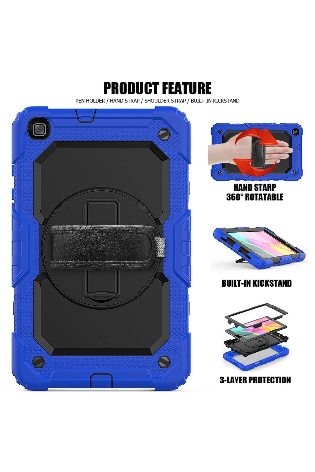 Newface Samsung Galaxy T290 Tab A 8 Kılıf Pars Tablet Kapak - Mavi