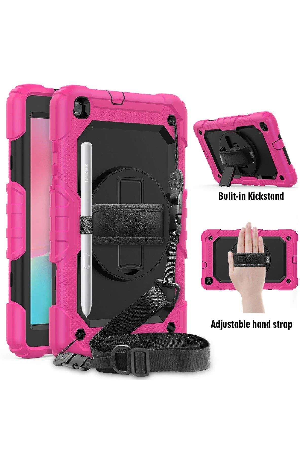 Newface Samsung Galaxy T290 Tab A 8 Kılıf Pars Tablet Kapak - Pembe