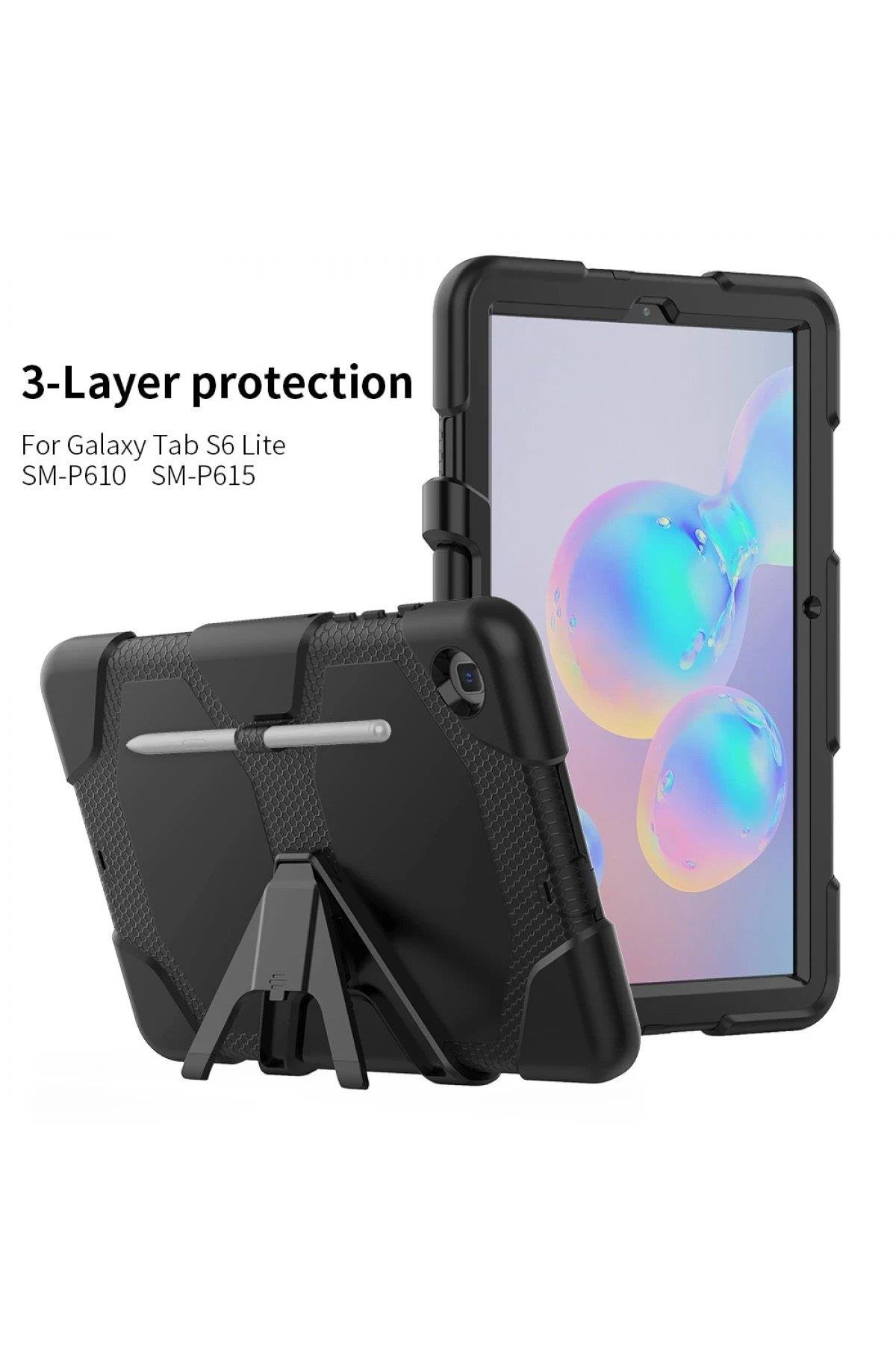 Newface Samsung Galaxy T500 Tab A7 10.4 Kılıf Griffin Tablet Kapak - Siyah