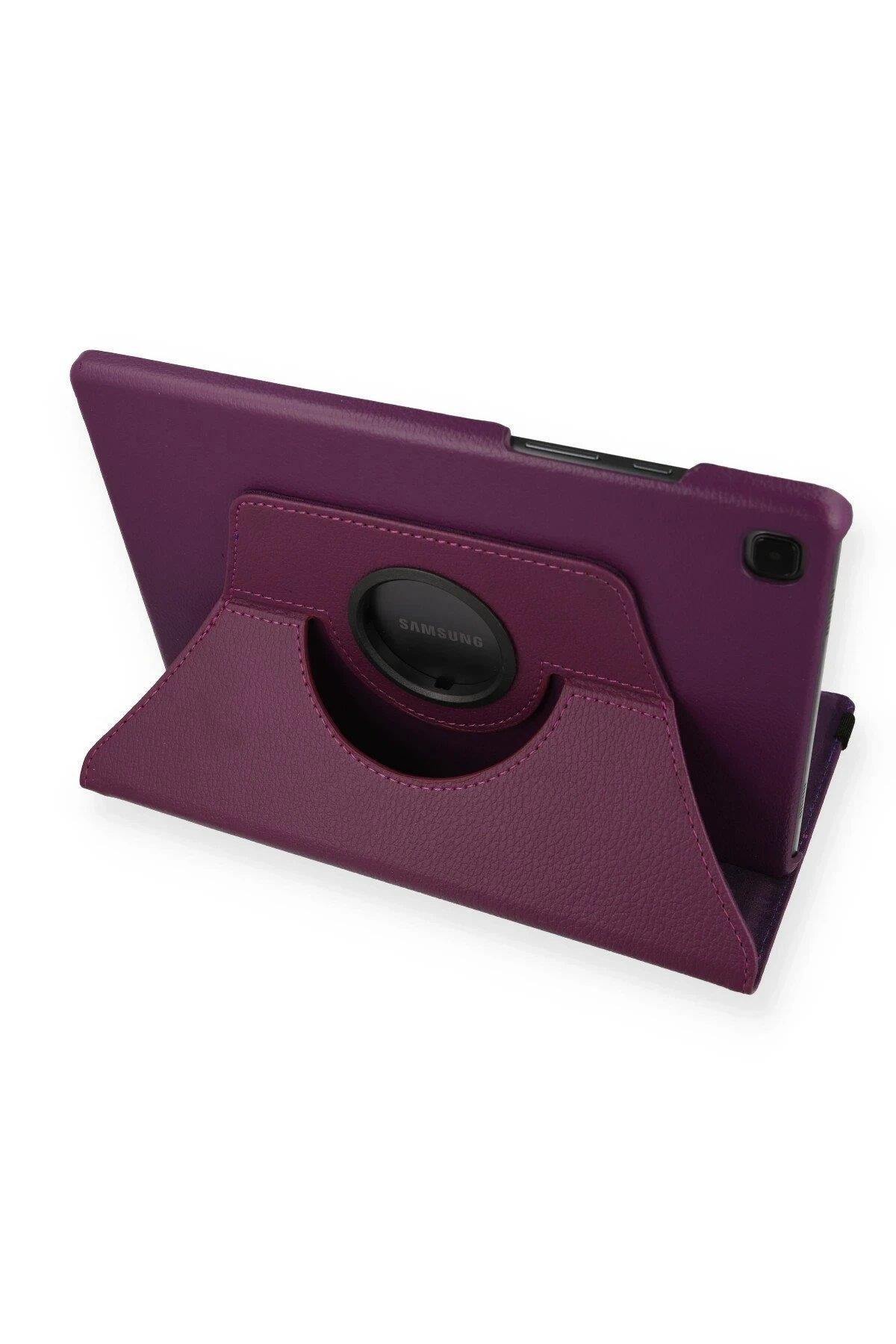 Newface Samsung Galaxy T500 Tab A7 10.4 Kılıf 360 Tablet Deri Kılıf - Mürdüm