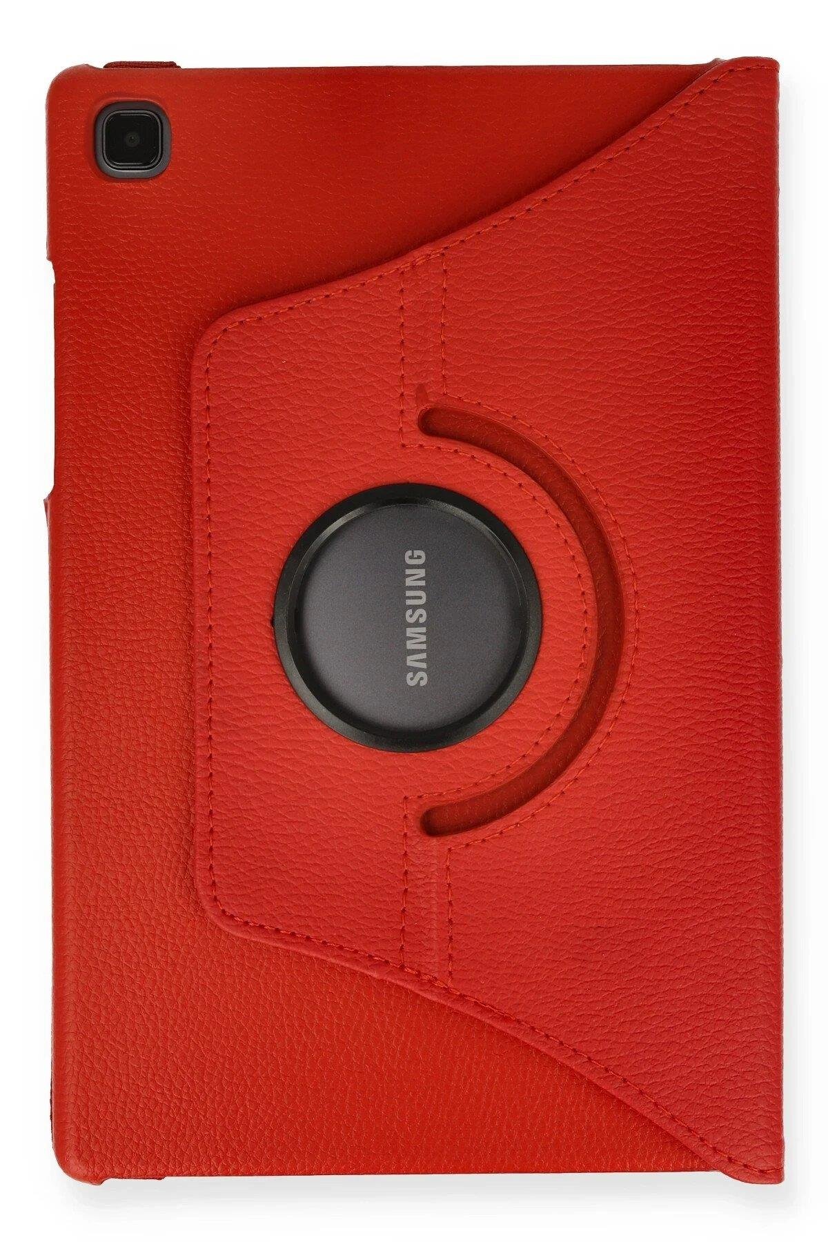 Newface Samsung Galaxy T500 Tab A7 10.4 Kılıf 360 Tablet Deri Kılıf - Kırmızı