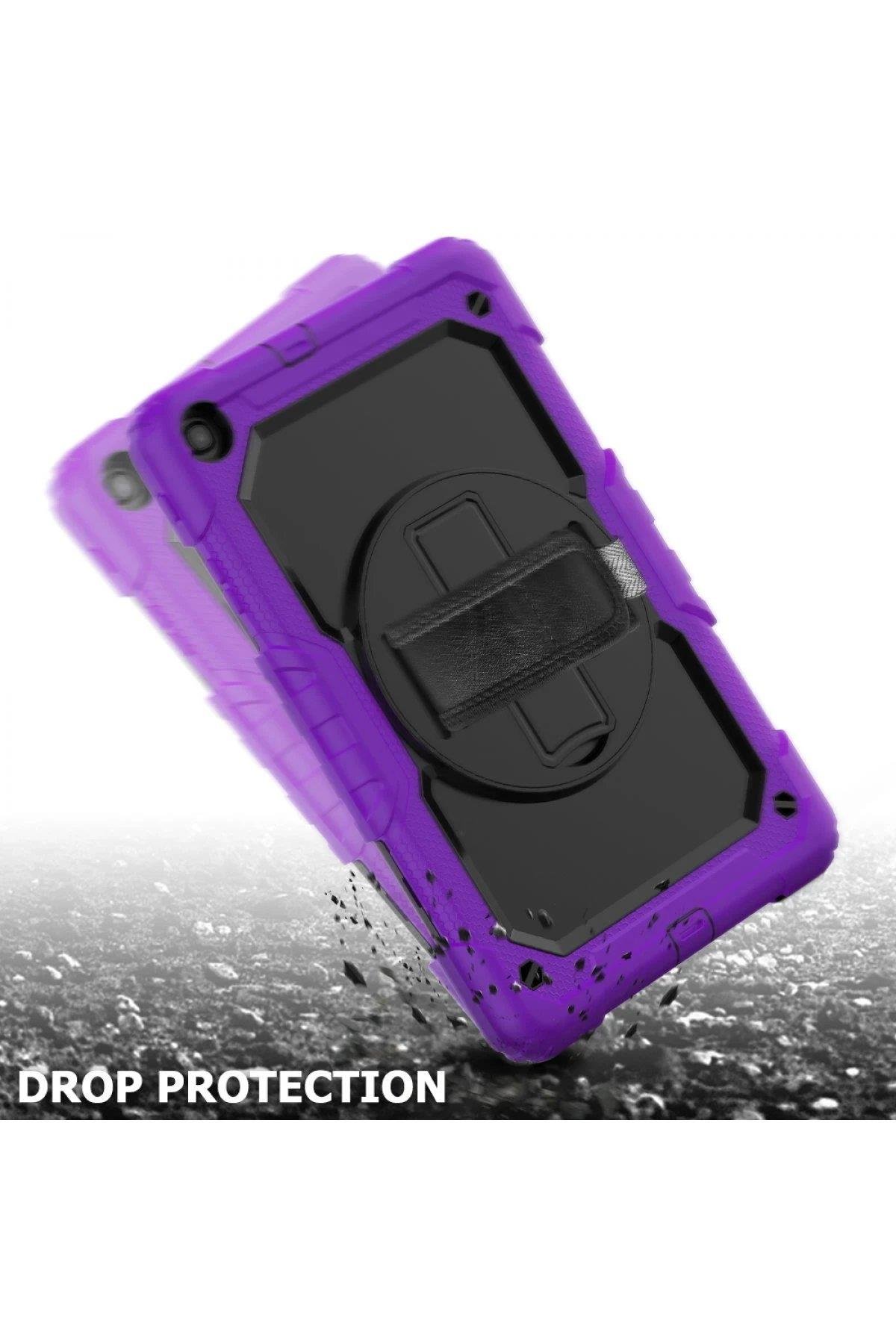 Newface Samsung Galaxy T510 Tab A 10.1 Kılıf Pars Tablet Kapak - Mor