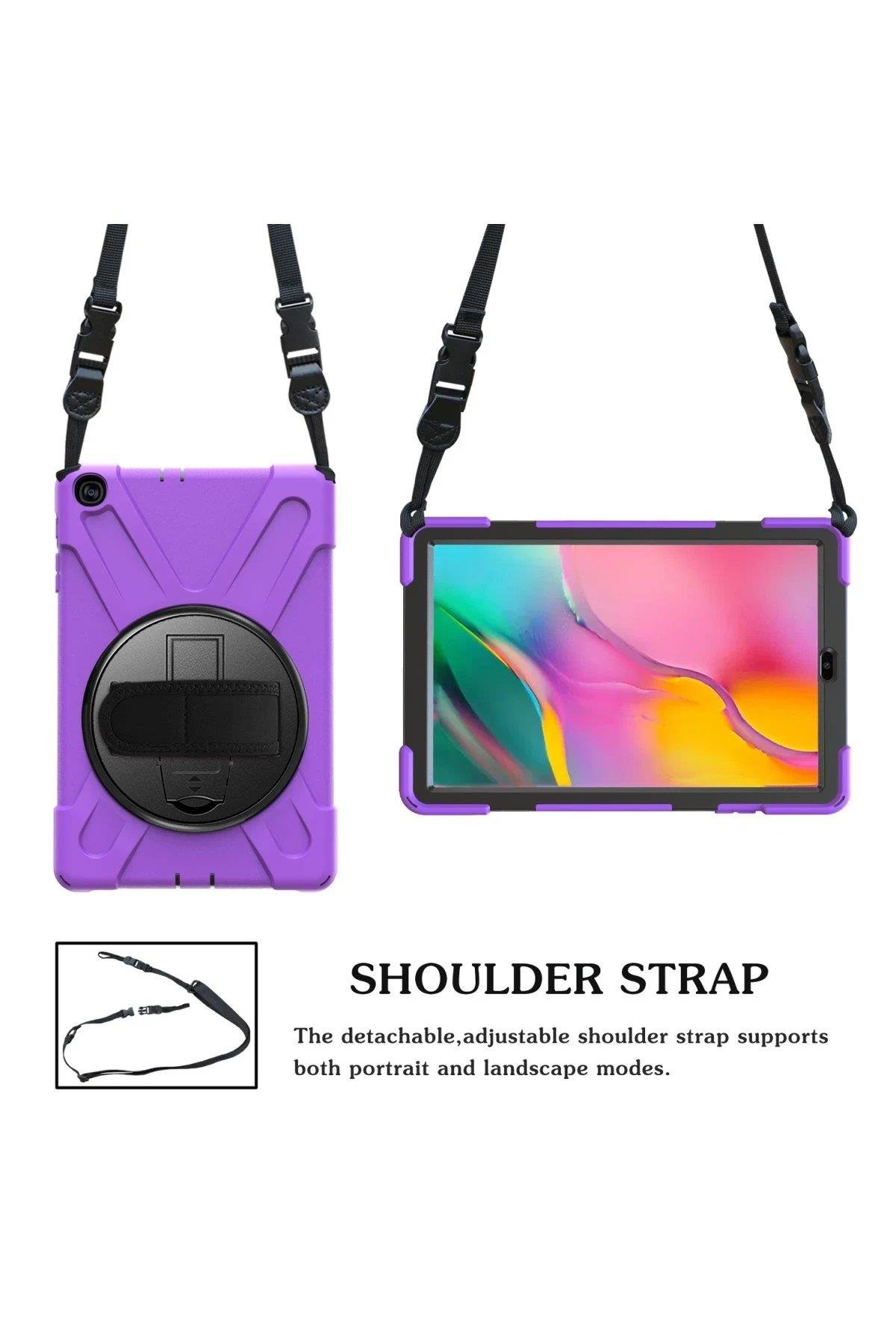 Newface Samsung Galaxy T510 Tab A 10.1 Kılıf Amazing Tablet Kapak - Mor