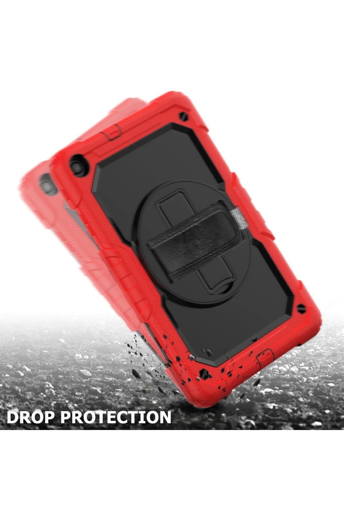 Newface Samsung Galaxy T510 Tab A 10.1 Kılıf Pars Tablet Kapak - Kırmızı