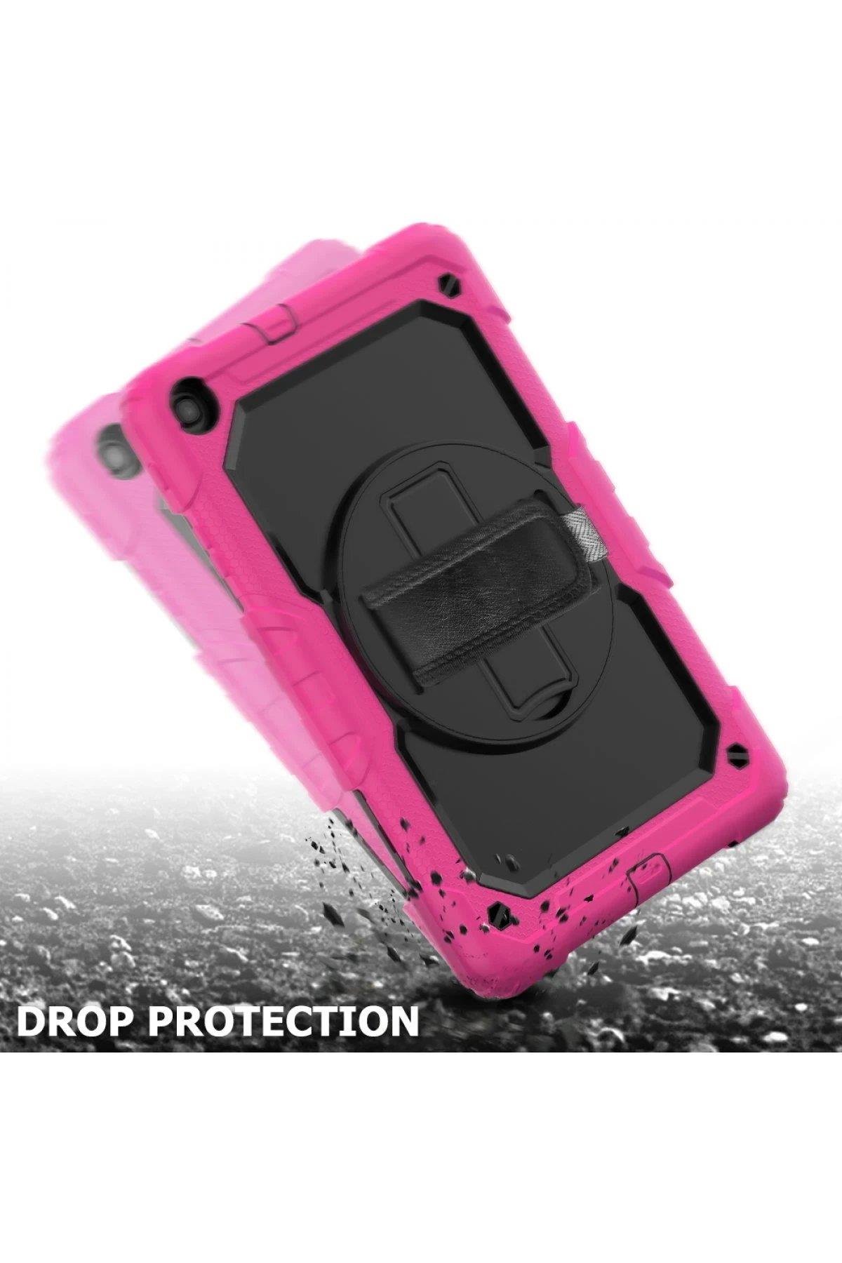 Newface Samsung Galaxy T510 Tab A 10.1 Kılıf Pars Tablet Kapak - Pembe