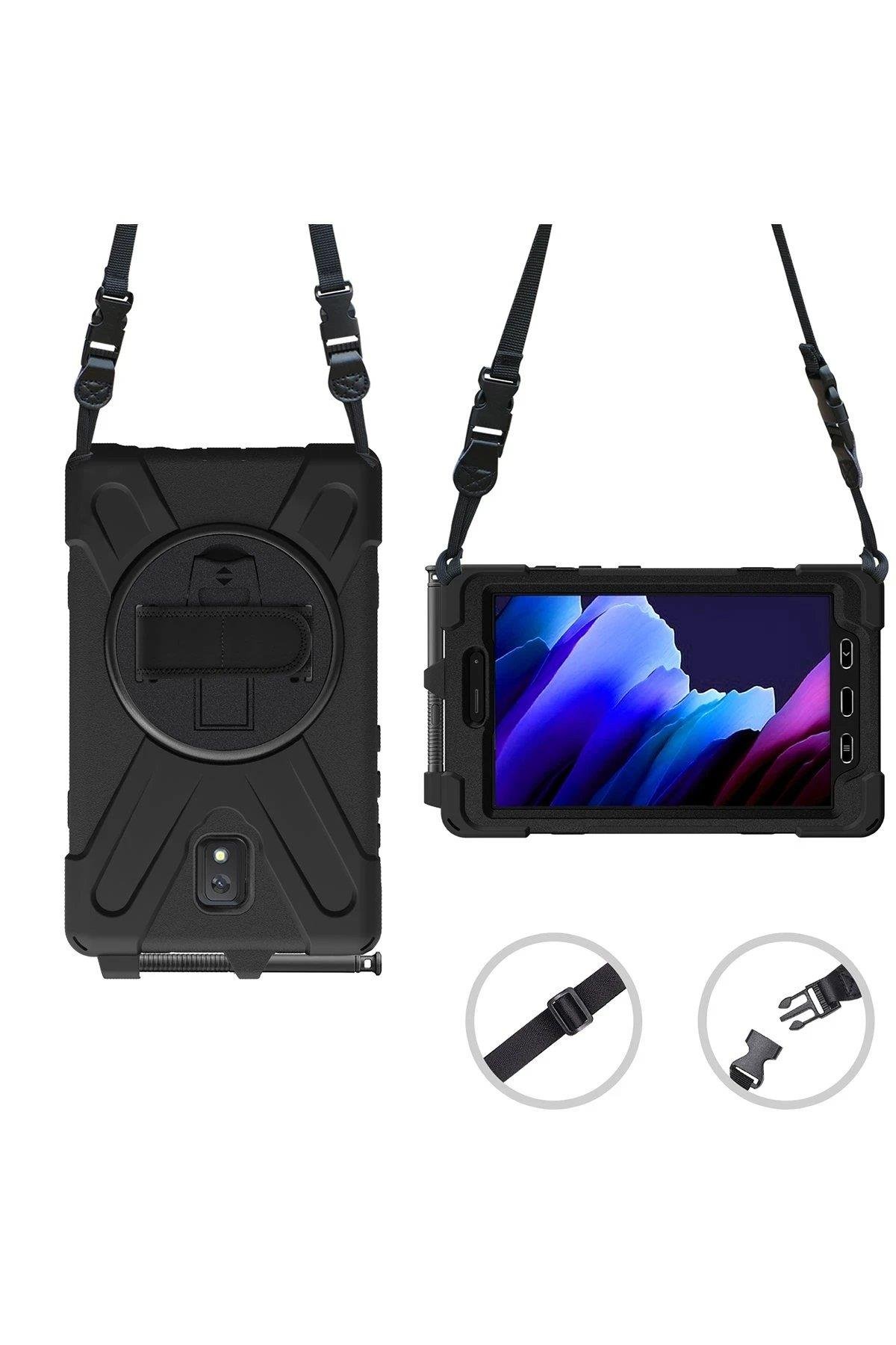 Newface Samsung Galaxy T577 Tab Active 3 Kılıf Amazing Tablet Kapak - Siyah