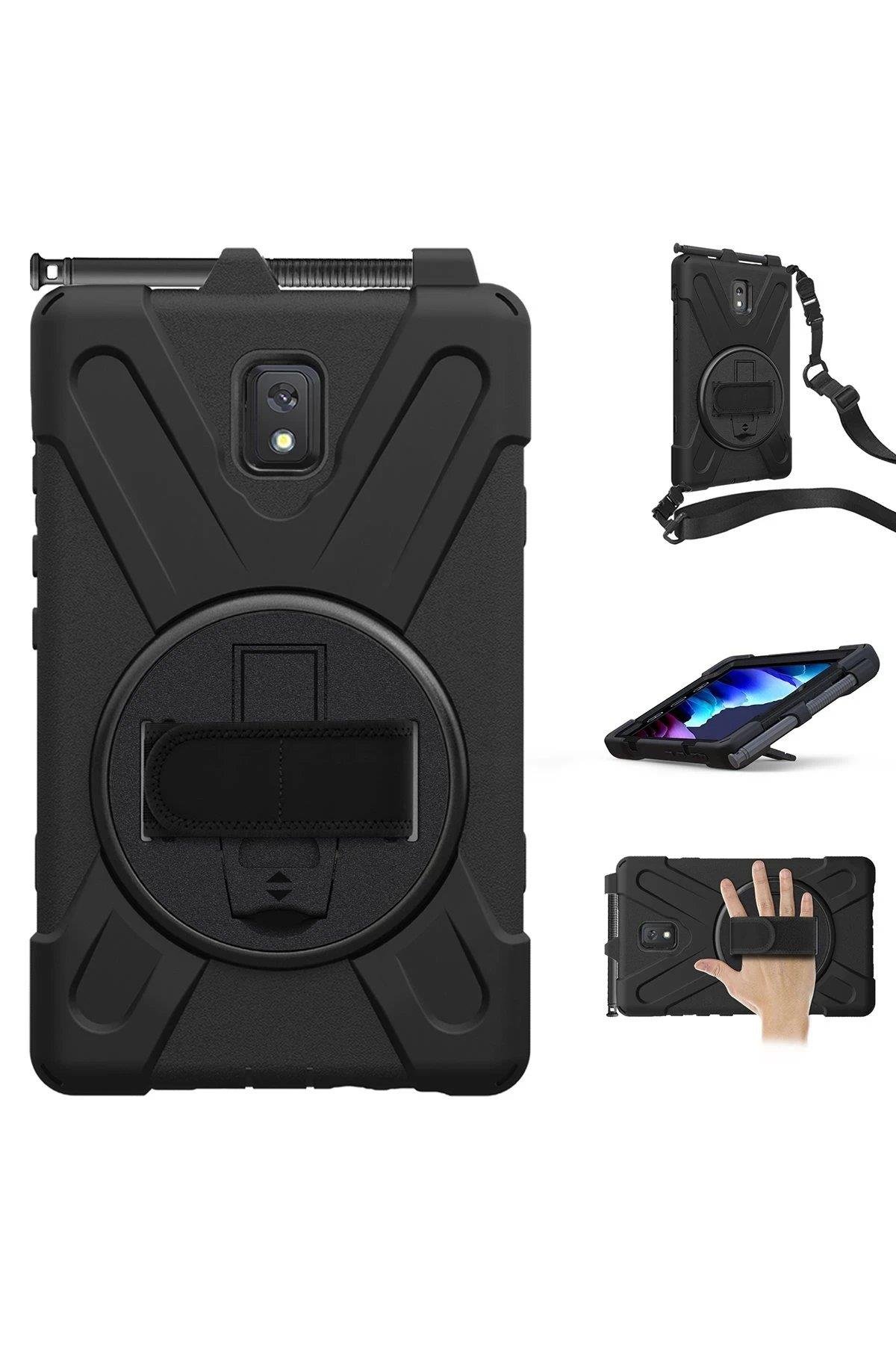 Newface Samsung Galaxy T577 Tab Active 3 Kılıf Amazing Tablet Kapak - Siyah