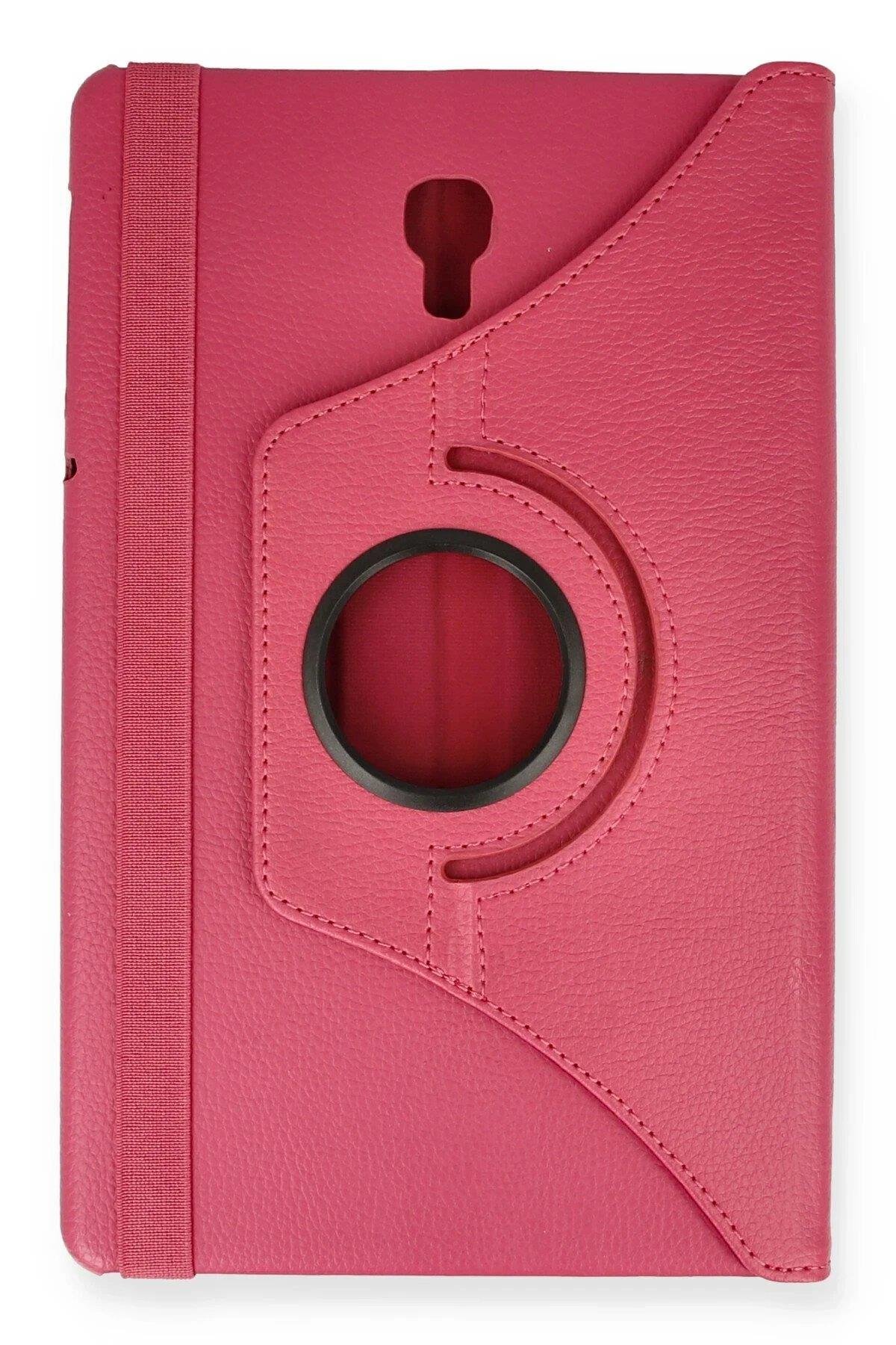 Newface Samsung Galaxy T590 Tab A 10.5 Kılıf 360 Tablet Deri Kılıf - Pembe