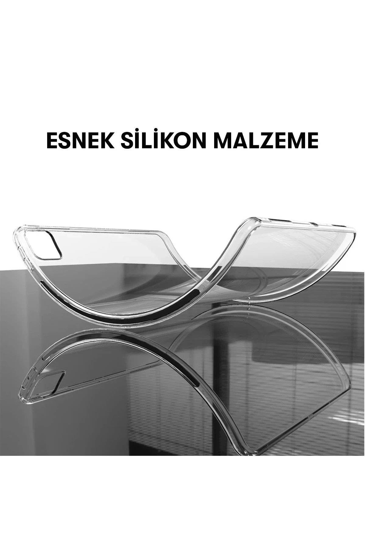 Newface Samsung Galaxy T737 Tab S7 FE 12.4 Kılıf Anti Şeffaf Tablet Silikon - Şeffaf