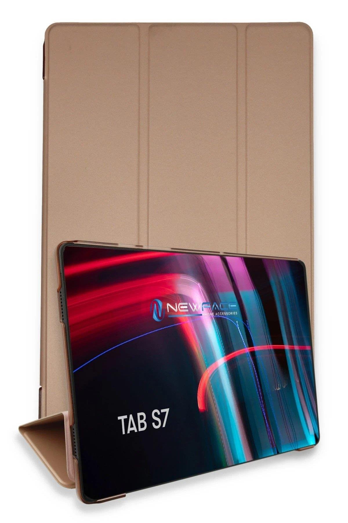 Newface Samsung Galaxy T870 Tab S7 11 Kılıf Tablet Smart Kılıf - Rose Gold