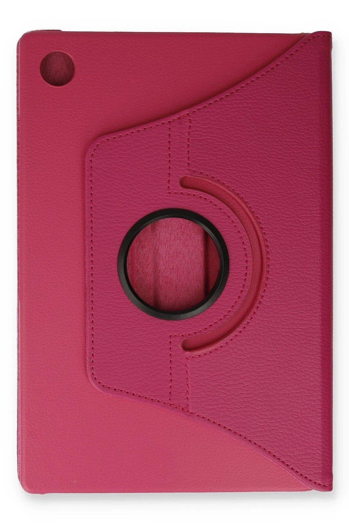 Newface Samsung Galaxy Tab A9 Kılıf 360 Tablet Deri Kılıf - Pembe