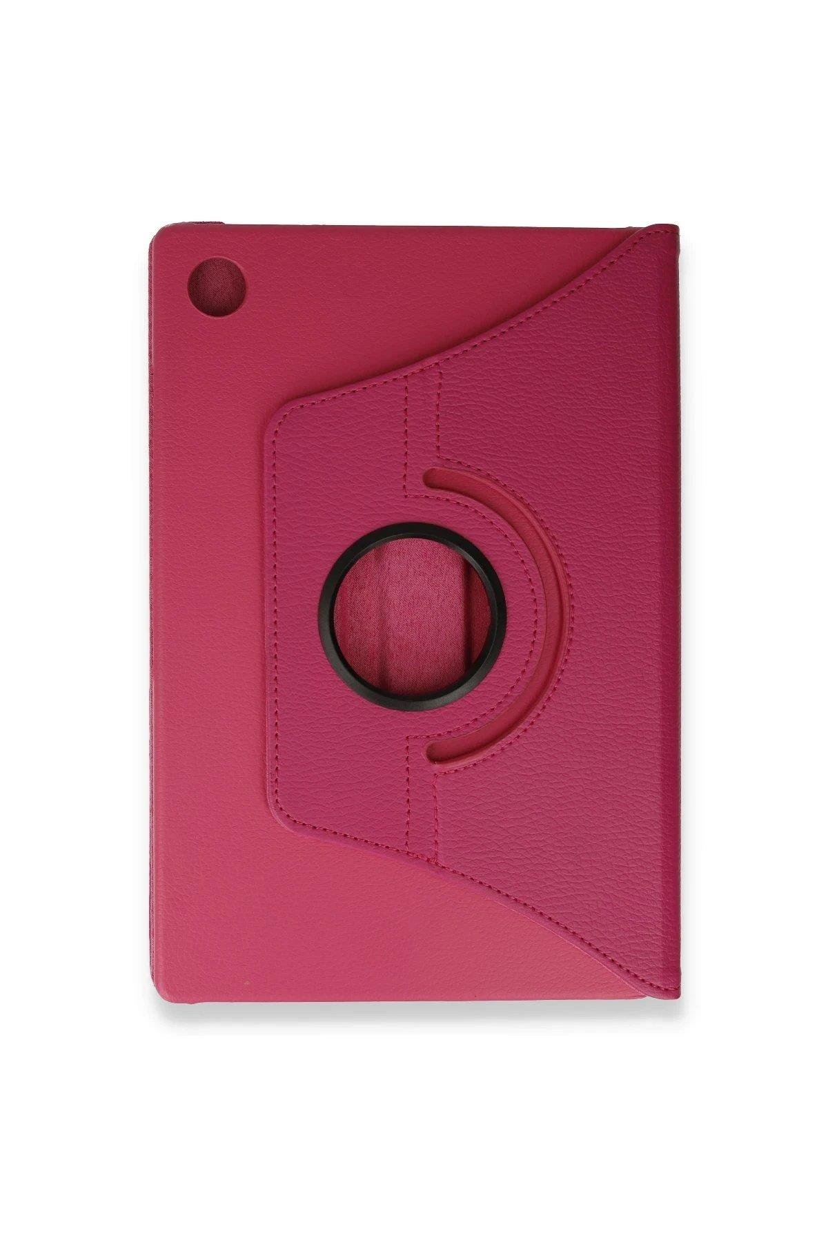 Newface Samsung Galaxy Tab A9 Plus Kılıf 360 Tablet Deri Kılıf - Pembe