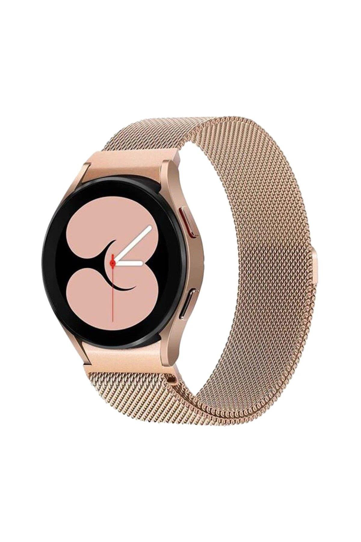 Newface Samsung Galaxy Watch 4 Metal Mıknatıslı Kordon - Gold