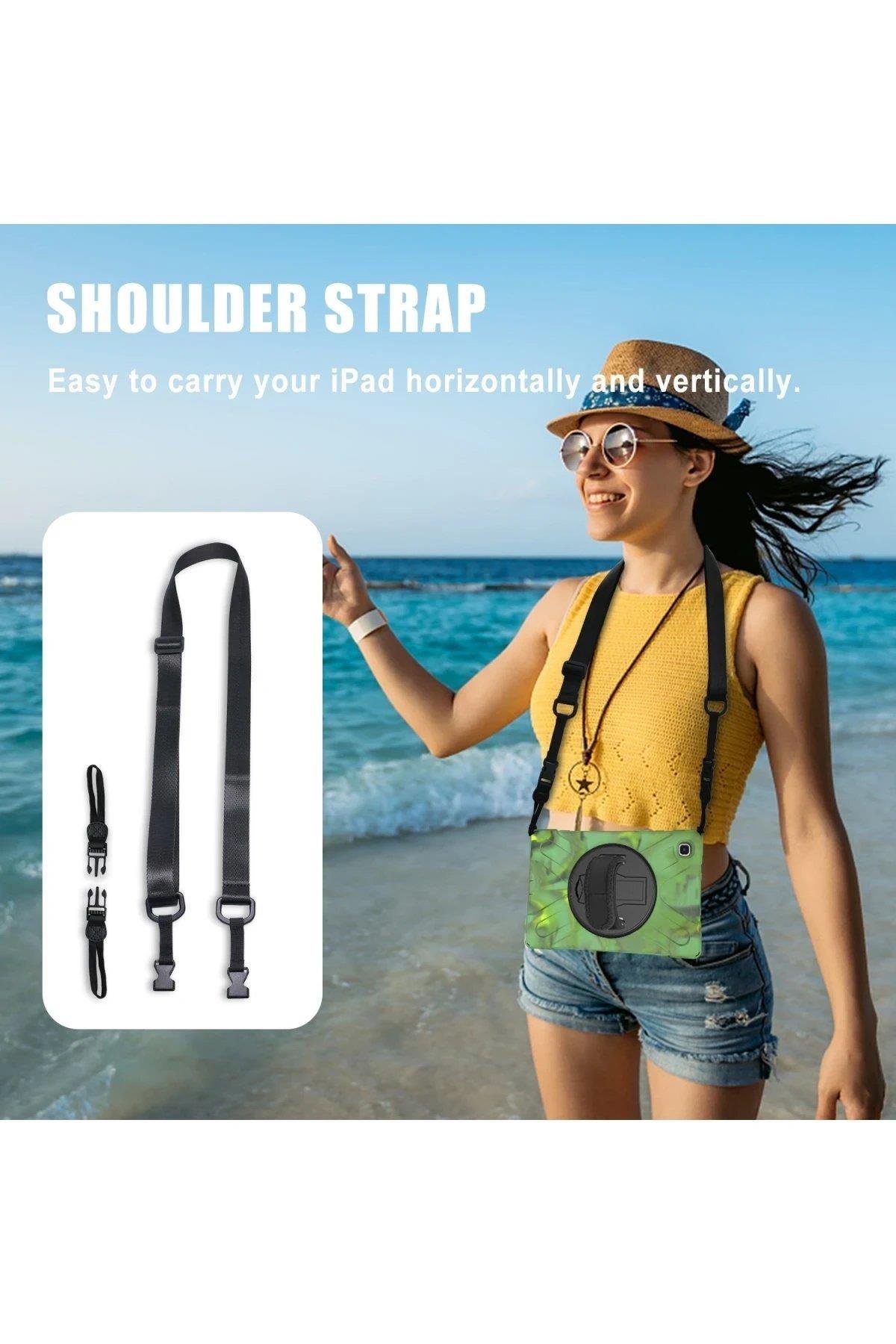 Newface Samsung Galaxy X200 Tab A8 10.5 Kılıf Amazing Tablet Kapak - Kamuflaj