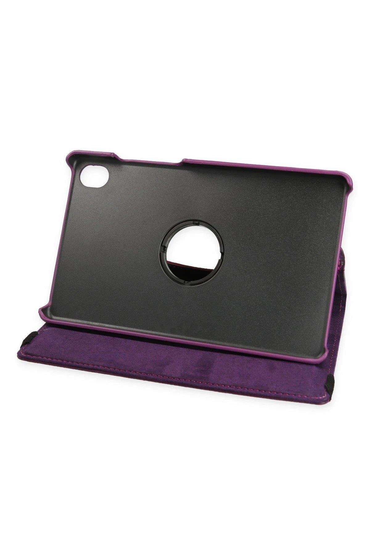 Newface Samsung Galaxy X510 Tab S9 FE 11 Kılıf 360 Tablet Deri Kılıf - Mürdüm