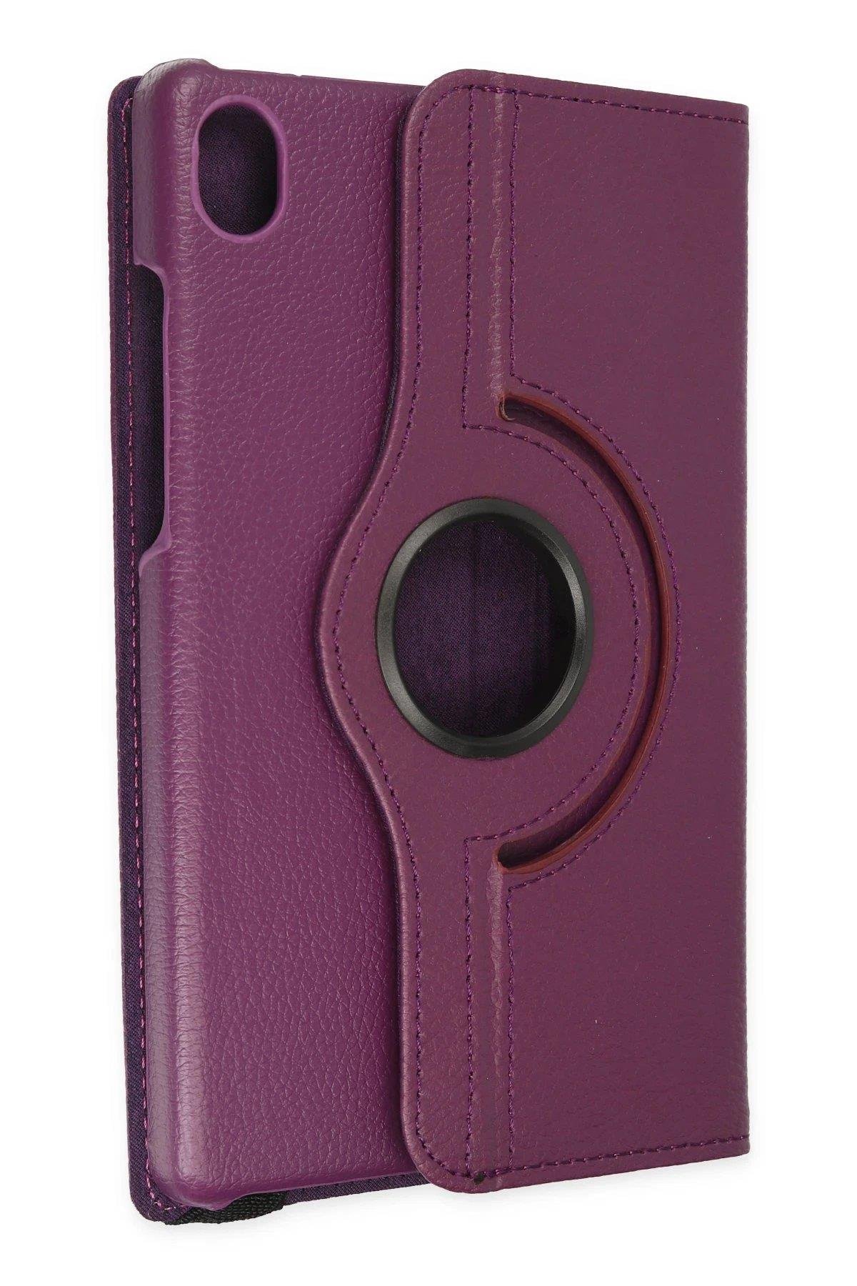 Newface Samsung Galaxy X510 Tab S9 FE 11 Kılıf 360 Tablet Deri Kılıf - Mürdüm