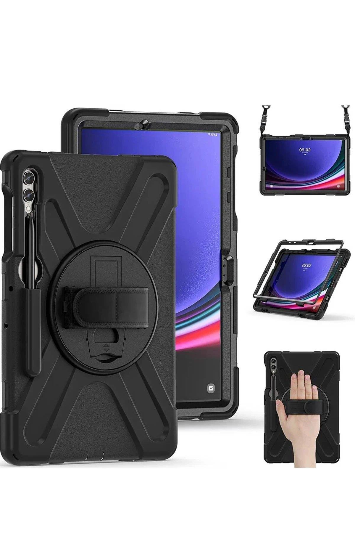 Newface Samsung Galaxy X610 Tab S9 FE Plus 12.4 Kılıf Amazing Tablet Kapak - Siyah