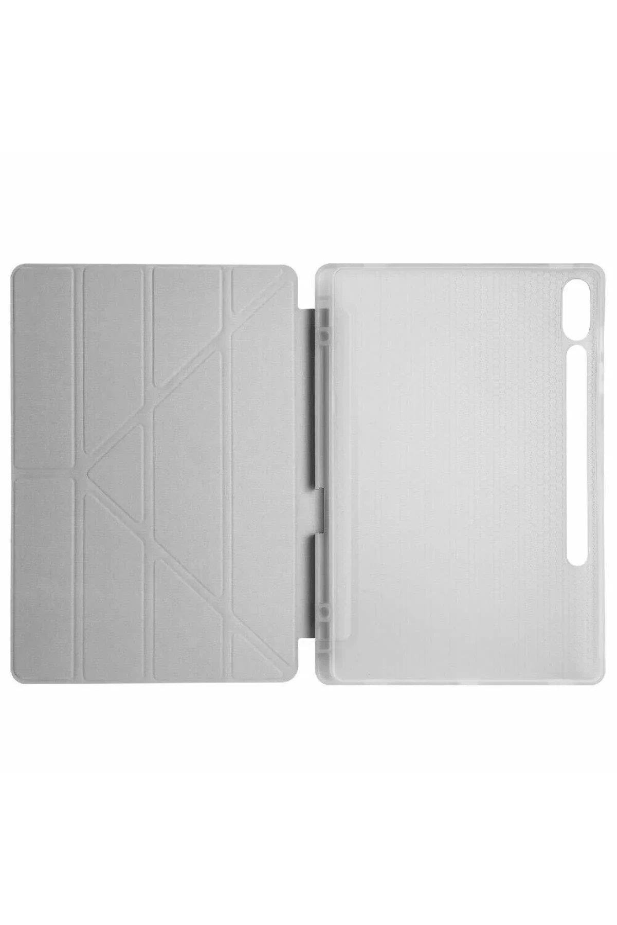 Newface Samsung Galaxy X610 Tab S9 FE Plus 12.4 Kılıf Kalemlikli Mars Tablet Kılıfı - Gri