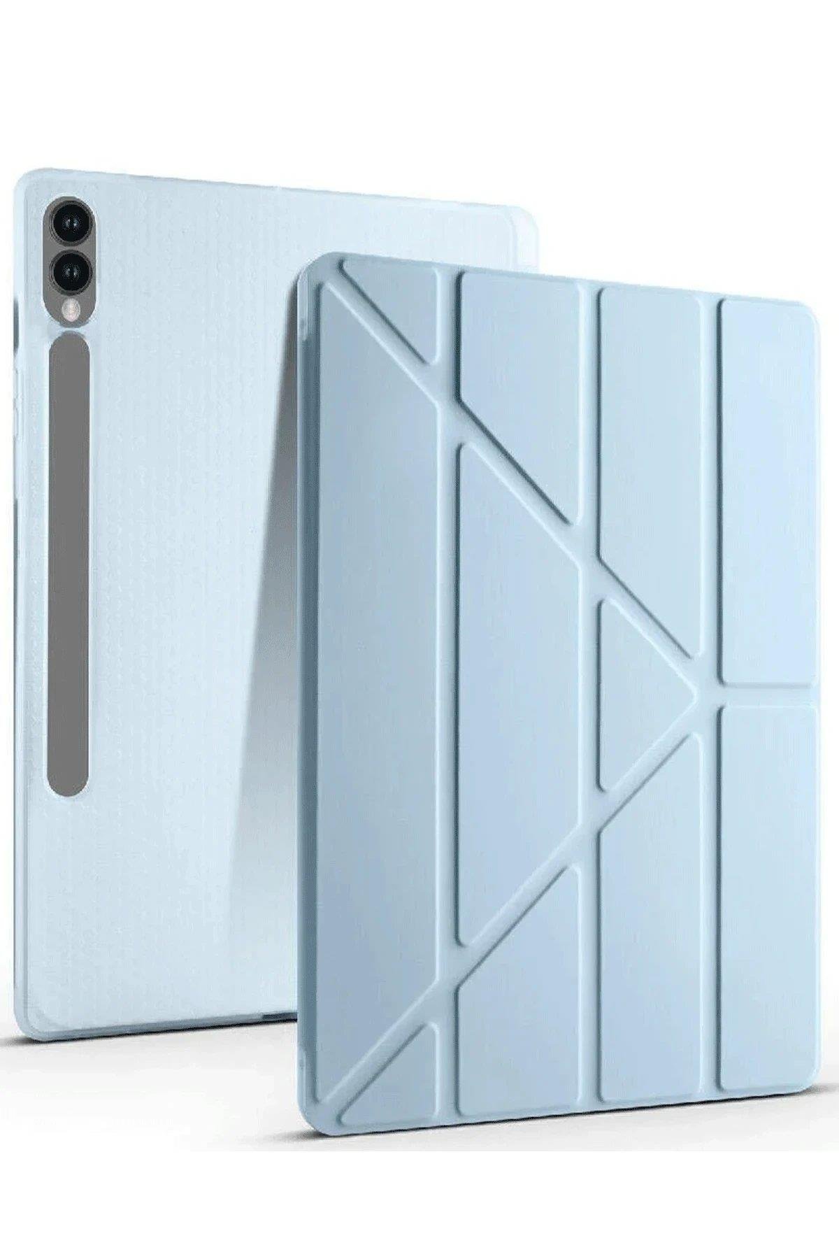 Newface Samsung Galaxy X610 Tab S9 FE Plus 12.4 Kılıf Kalemlikli Mars Tablet Kılıfı - Mavi