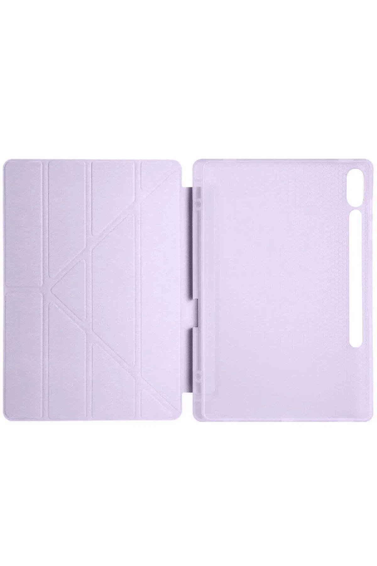 Newface Samsung Galaxy X610 Tab S9 FE Plus 12.4 Kılıf Kalemlikli Mars Tablet Kılıfı - Açık Mor