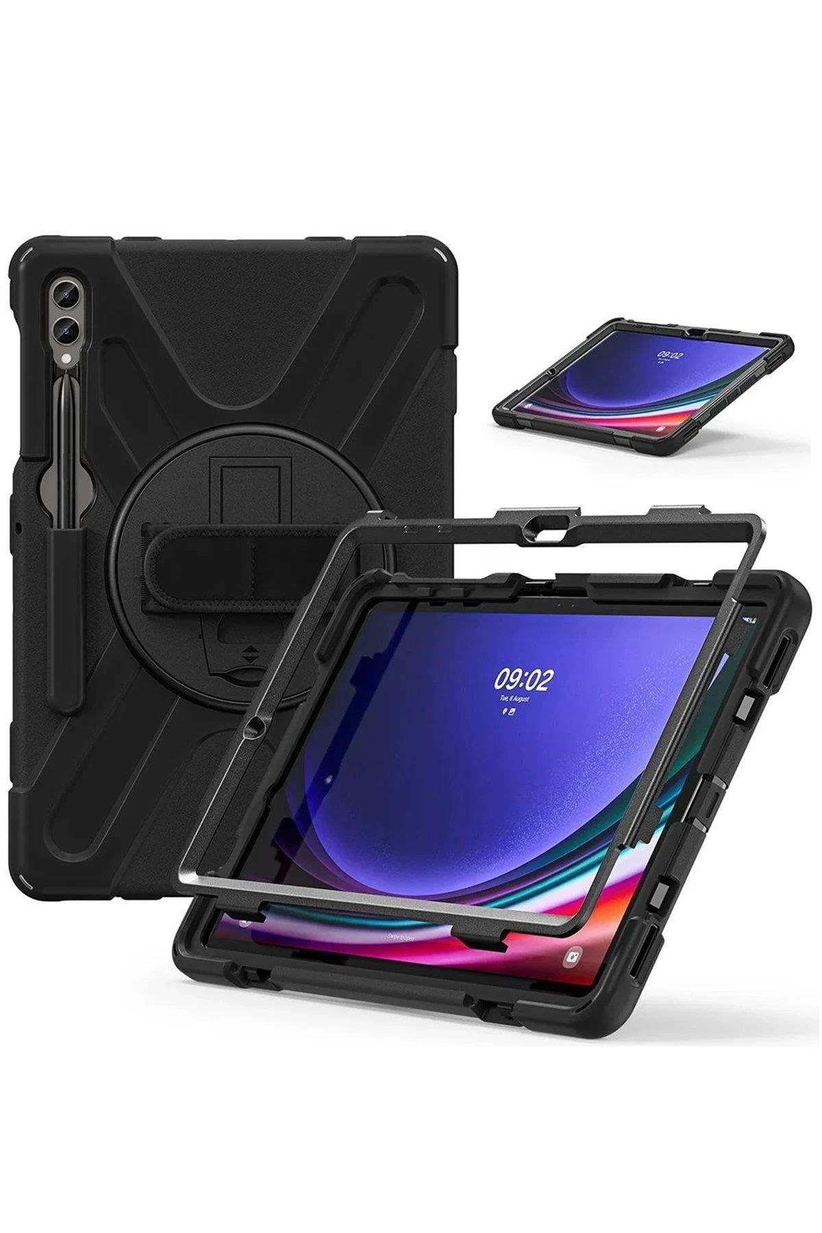 Newface Samsung Galaxy X610 Tab S9 FE Plus 12.4 Kılıf Amazing Tablet Kapak - Siyah