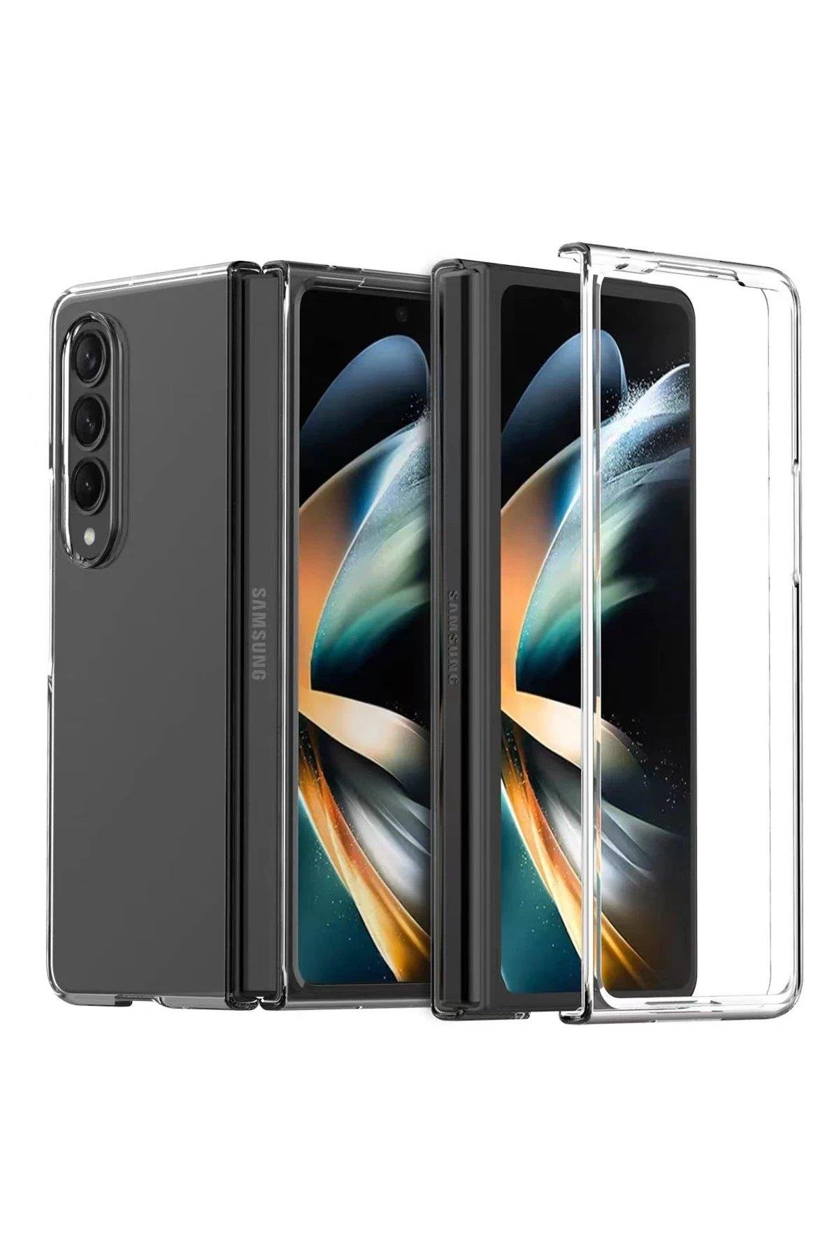 Newface Samsung Galaxy Z Fold 3 Kılıf Fold TPU Silikon - Şeffaf