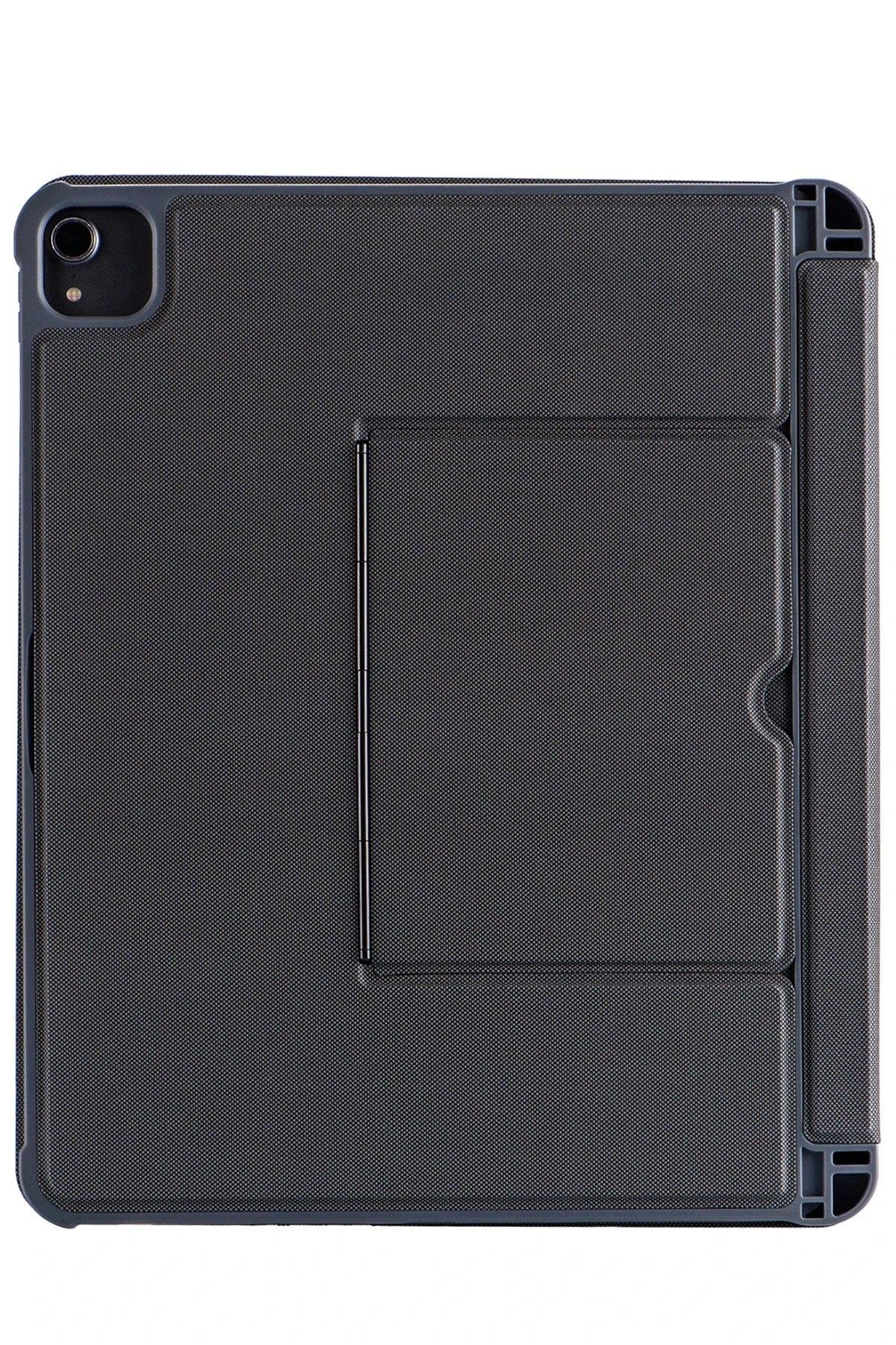 Newface T5509D iPad Pro 12.9 (2022) Kılıf Palermo Ledli Klavyeli Standlı Tablet Kılıfı - Siyah