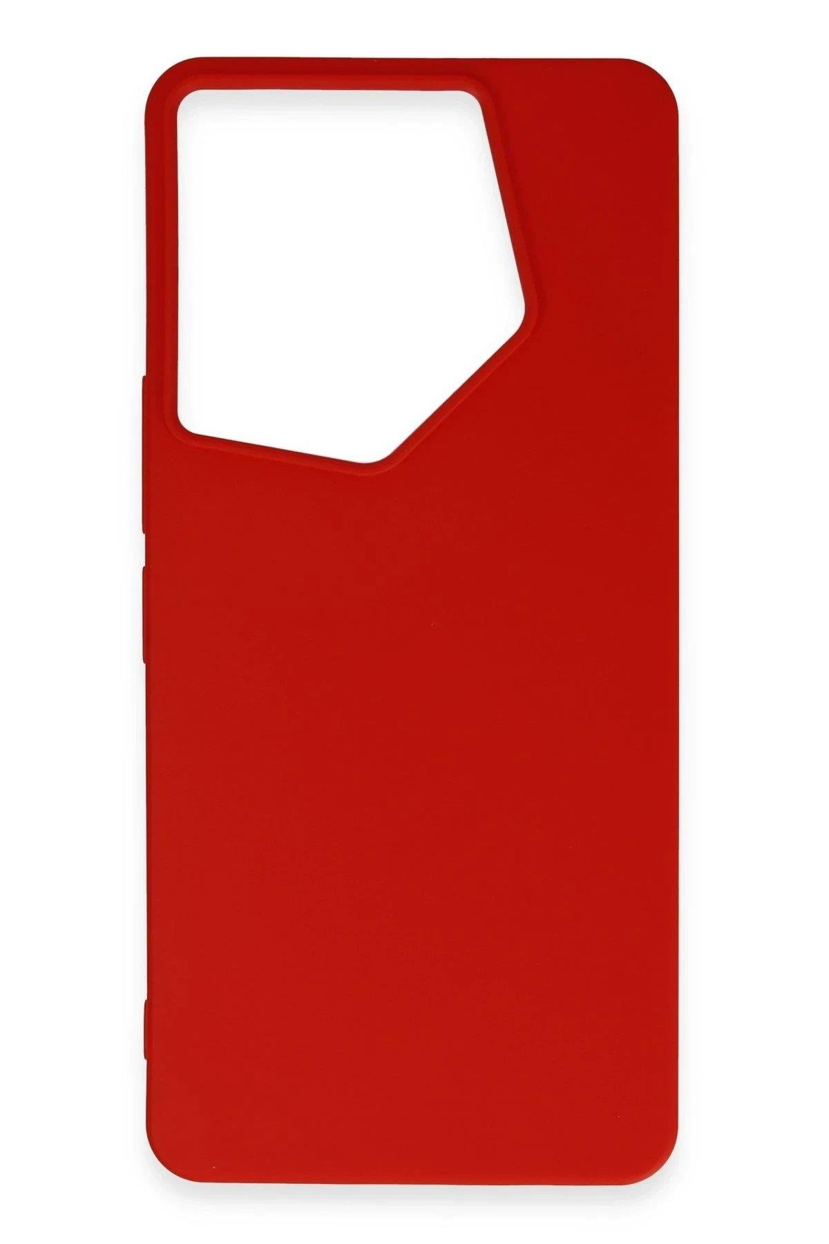 Newface Tecno Camon 20 Pro 5G Kılıf First Silikon - Kırmızı