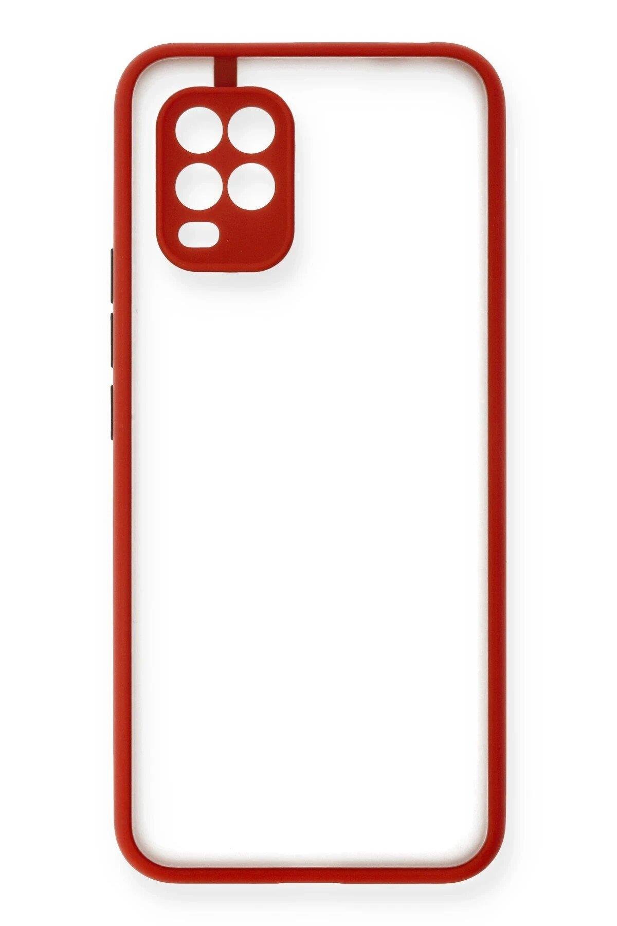 Newface Xiaomi Mi 10 Lite Kılıf Montreal Silikon Kapak - Kırmızı