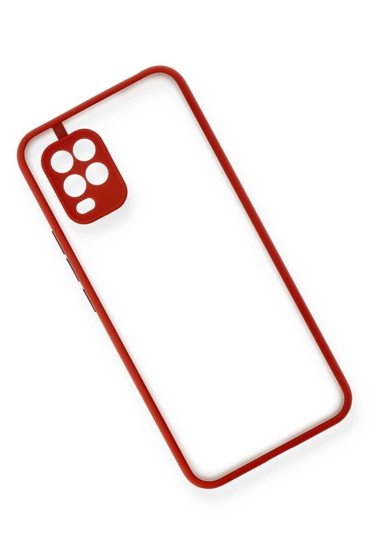 Newface Xiaomi Mi 10 Lite Kılıf Montreal Silikon Kapak - Kırmızı