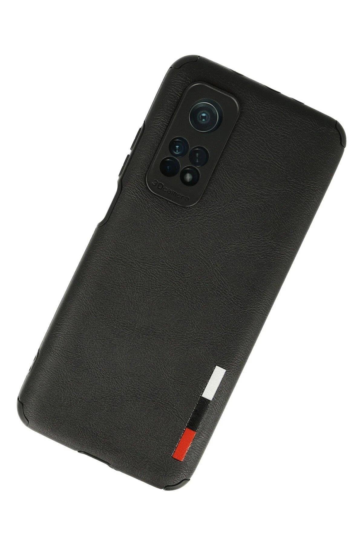 Newface Xiaomi Mi 10T Kılıf Loop Deri Silikon - Siyah