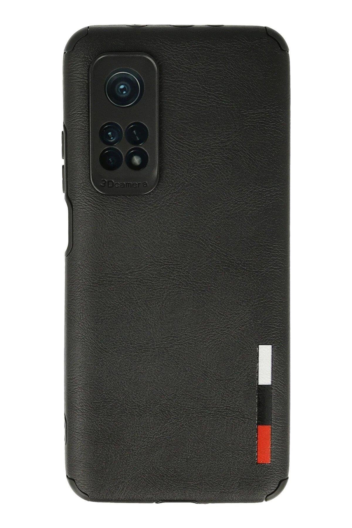 Newface Xiaomi Mi 10T Kılıf Loop Deri Silikon - Siyah