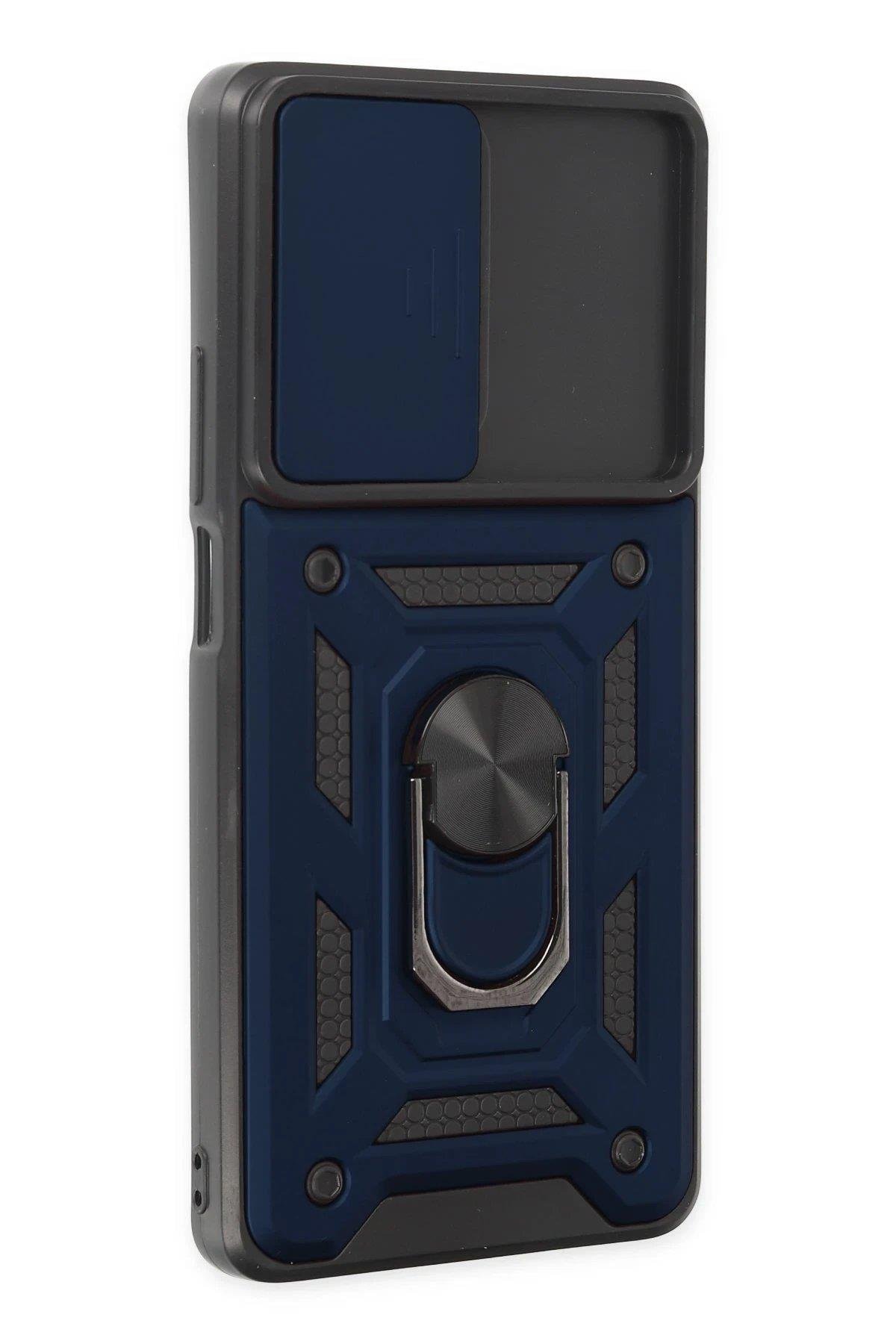 Newface Xiaomi Mi 11T Pro Kılıf Pars Lens Yüzüklü Silikon - Lacivert