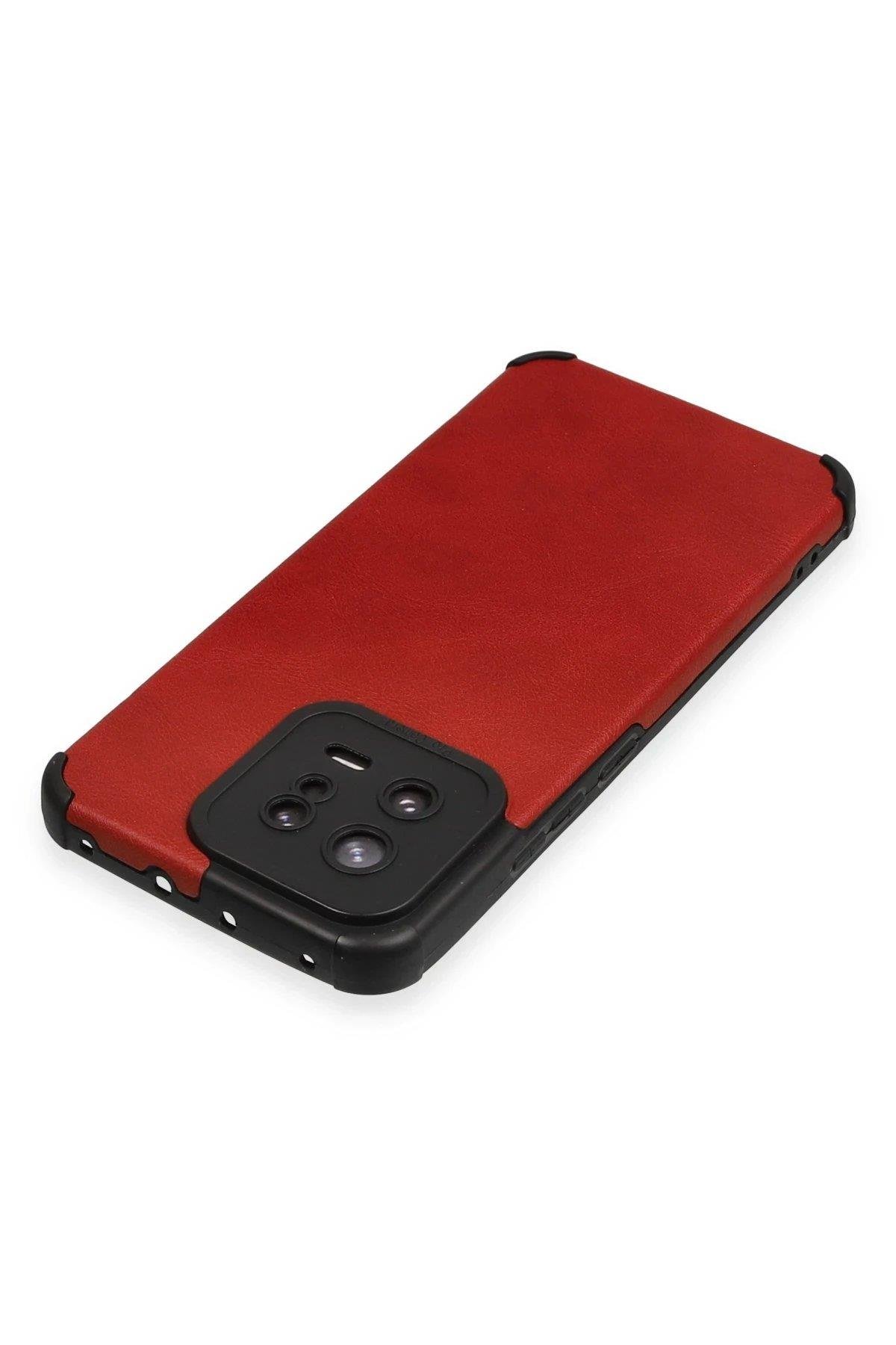 Newface Xiaomi Mi 13 Kılıf Loop Deri Silikon - Kırmızı