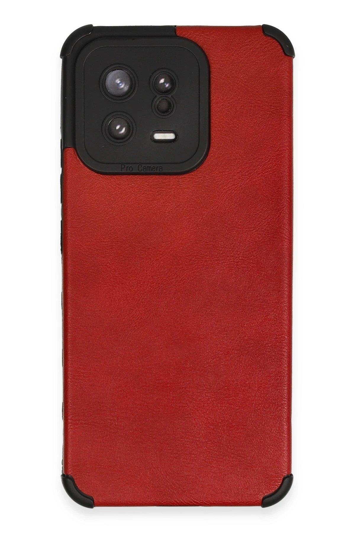 Newface Xiaomi Mi 13 Kılıf Loop Deri Silikon - Kırmızı