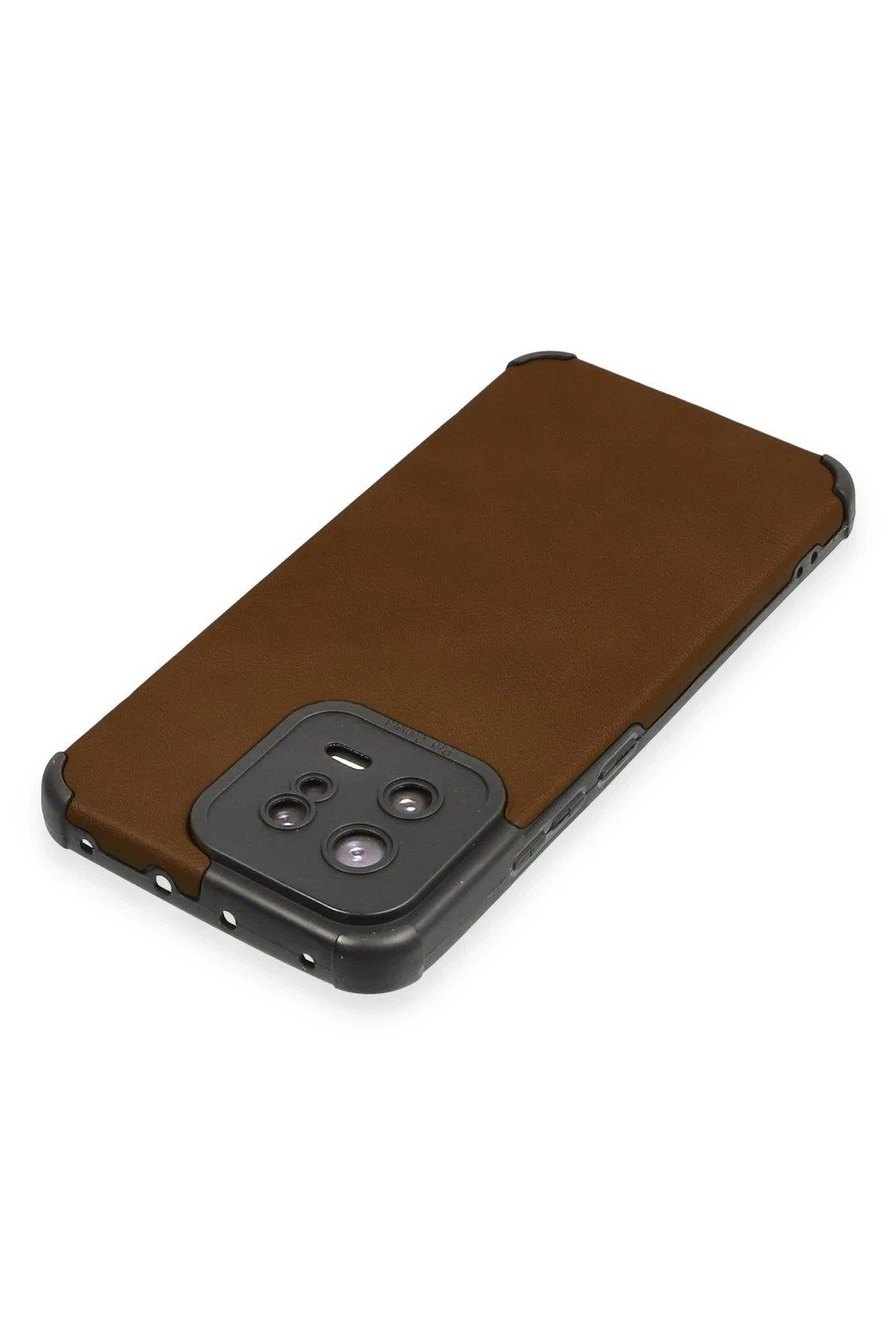 Newface Xiaomi Mi 13 Kılıf Loop Deri Silikon - Kahverengi