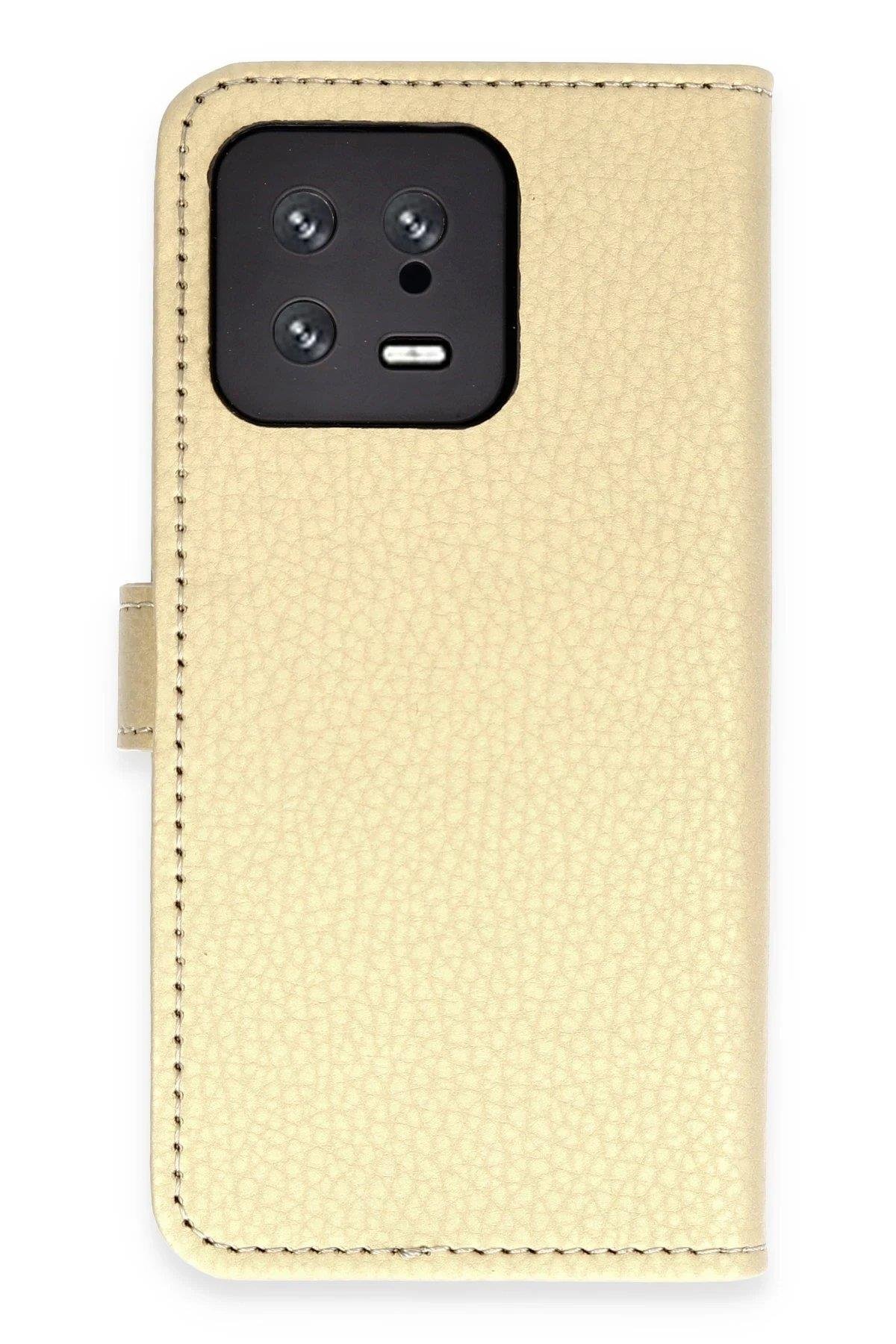 Newface Xiaomi Mi 13 Trend S Plus Kapaklı Kılıf - Gold