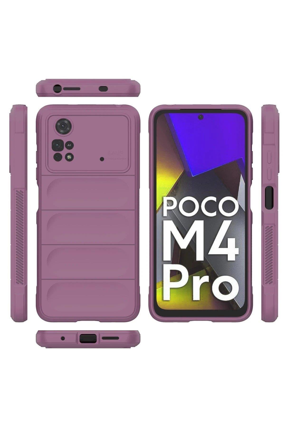 Newface Xiaomi Poco M4 Pro 4G Kılıf Optimum Silikon - Mor