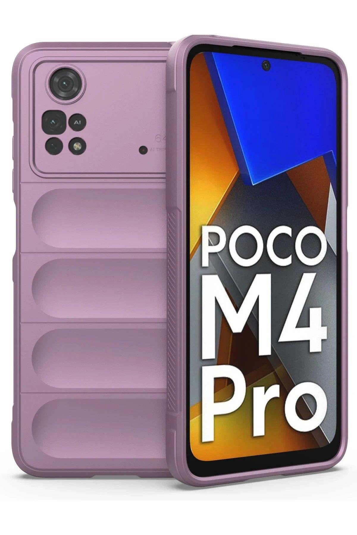 Newface Xiaomi Poco M4 Pro 4G Kılıf Optimum Silikon - Mor