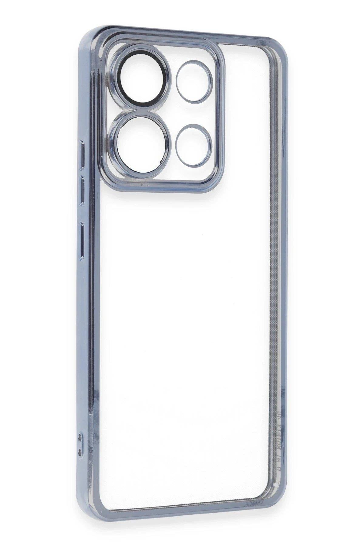 Newface Xiaomi Poco X6 Pro Kılıf Razer Lensli Silikon - Sierra Blue