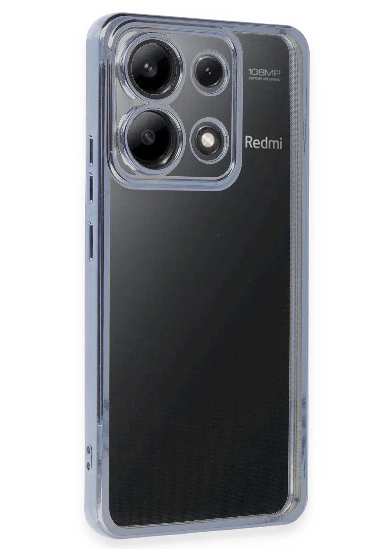 Newface Xiaomi Poco X6 Pro Kılıf Razer Lensli Silikon - Sierra Blue