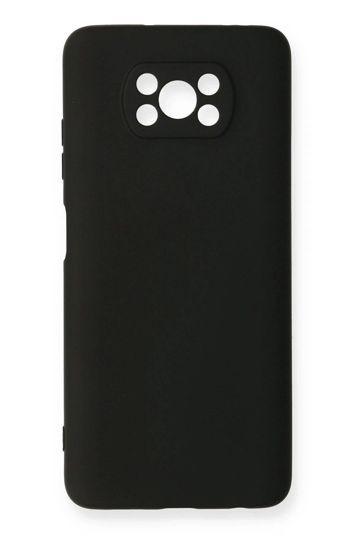 Newface Xiaomi Pocophone X3 Kılıf Nano içi Kadife Silikon - Siyah